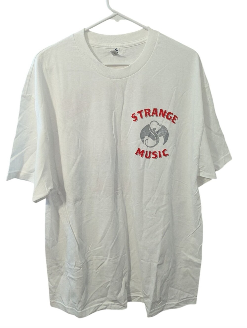 Strange Music White Logo Graphic T‑Shirt
